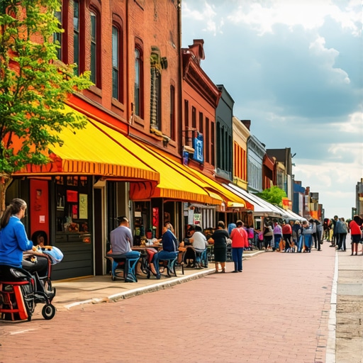 Local Pittsburgh neighborhood with landmarks