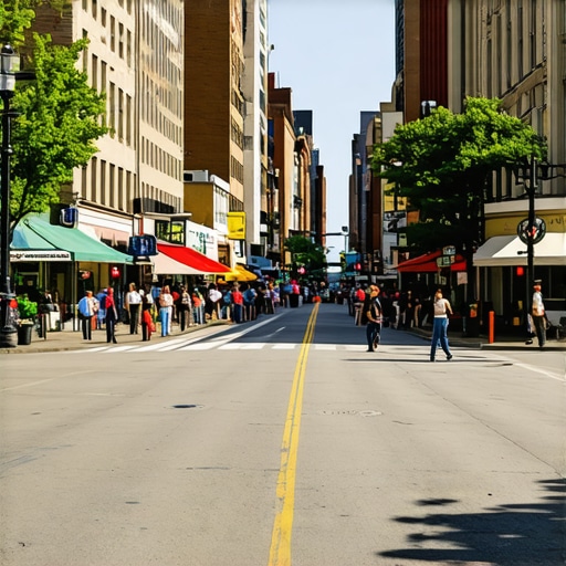Community event in Pittsburgh neighborhood with local businesses