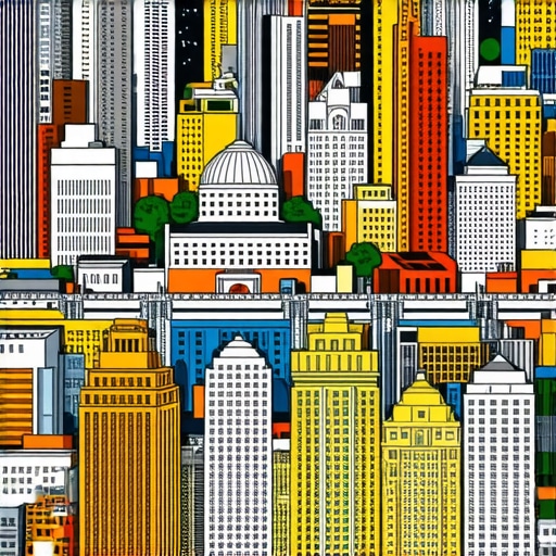 Pittsburgh Local Business Network Illustration of Pittsburgh city with digital marketing icons and local business highlights.