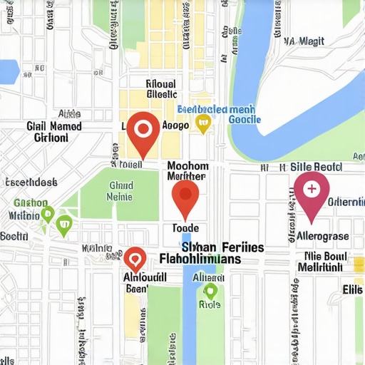 Pittsburgh Local Map with SEO Markers City map of Pittsburgh with local business markers indicating SEO focus areas.