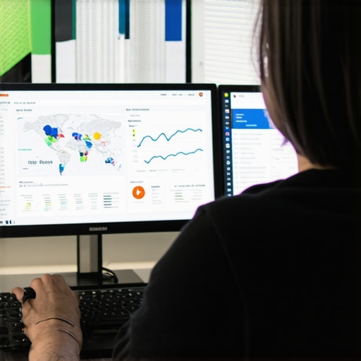 Person reviewing SEO analytics on a computer focusing on Pittsburgh local search performance.