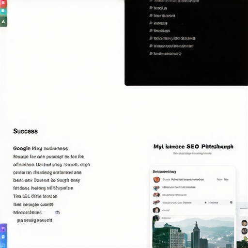 Infographic illustrating steps to optimize Google My Business for local rankings in Pittsburgh