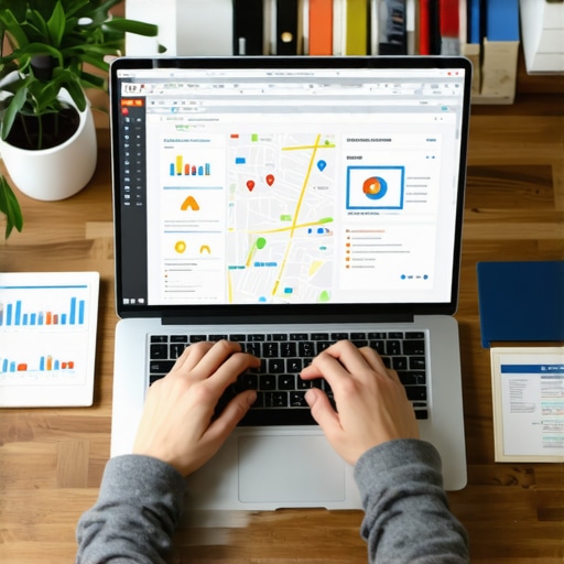 Local SEO Tools in Action Person analyzing local Pittsburgh SEO performance with digital tools.