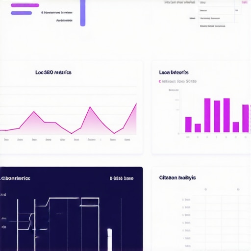 A digital marketing dashboard displaying local SEO metrics, citation status, and ranking data.