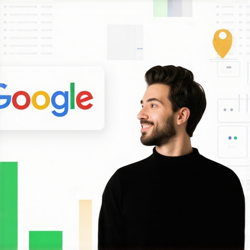 Business owner updating Google My Business profile with local Pittsburgh imagery