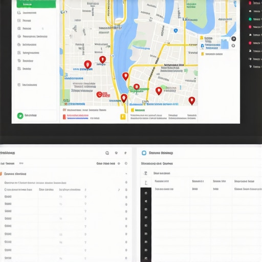Screenshots of SEO analytics dashboards and local maps for Pittsburgh