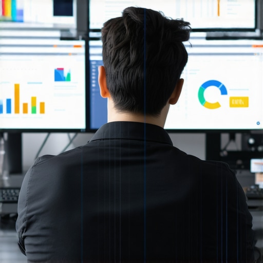 Analyzing Local SEO Data in Pittsburgh Digital marketer reviewing Pittsburgh-specific SEO metrics on dual monitors.
